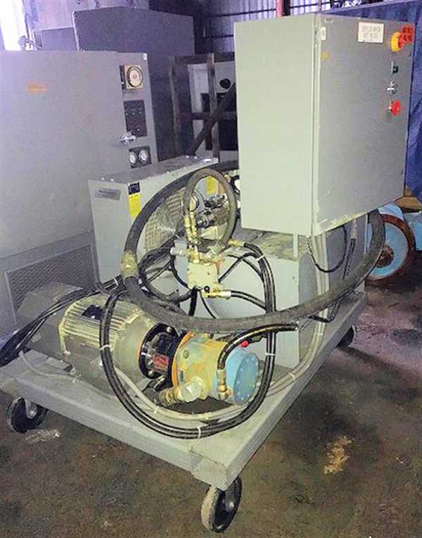 Hydraulic Pump Package With Air Cooler, Dynex Pf4016-30 Fixed Displacement Pump, American Industrial Fan, 36" X 24" X 12" Tank And 25 Hp Motor)